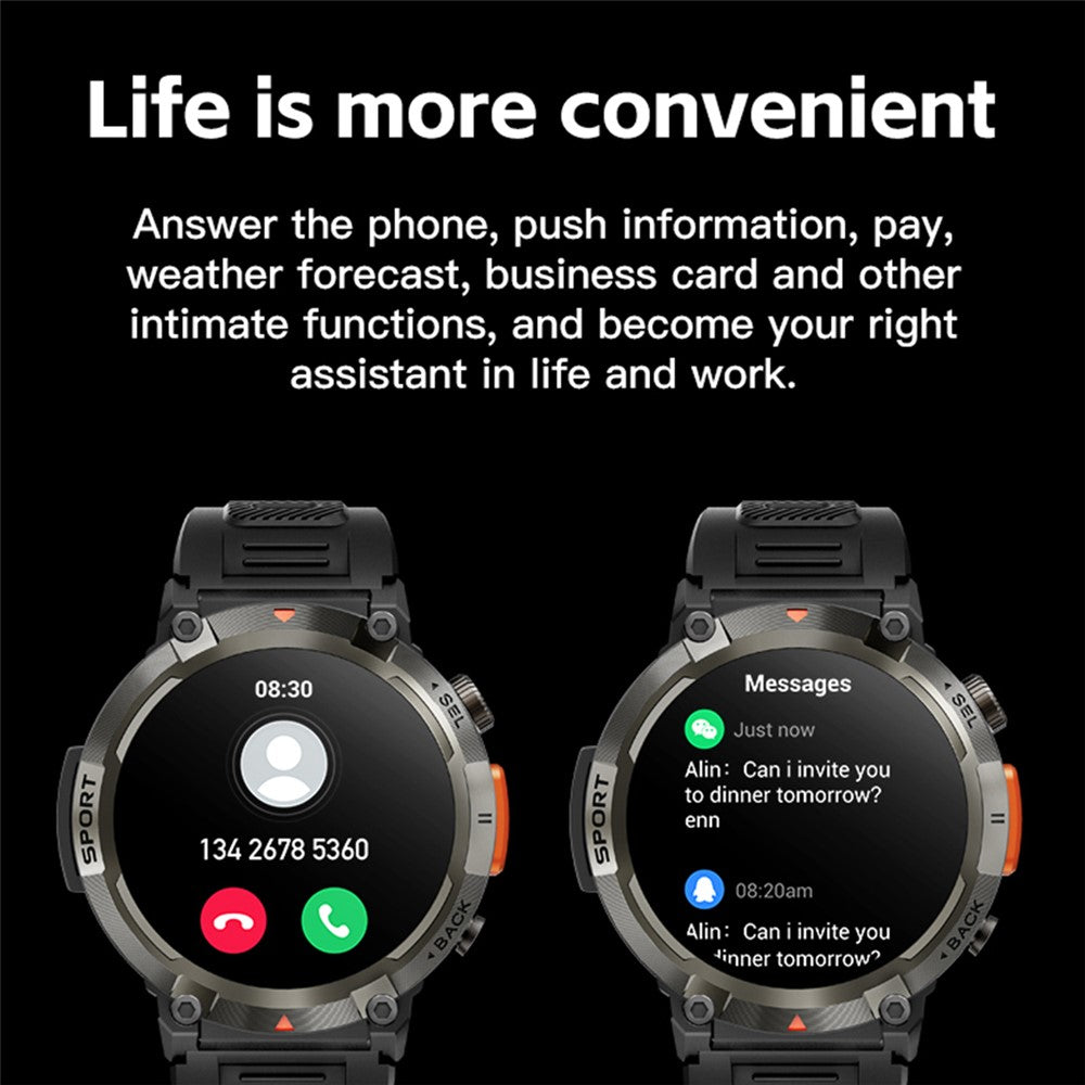 S100 1.45-inch Display Bluetooth-compatible Call Fitness Smart Watch with Light