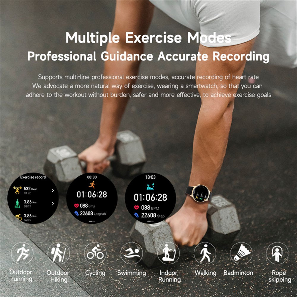 MX16 1.43-inch Round Screen Bluetooth-compatible Calling Health Monitor Smart Watch