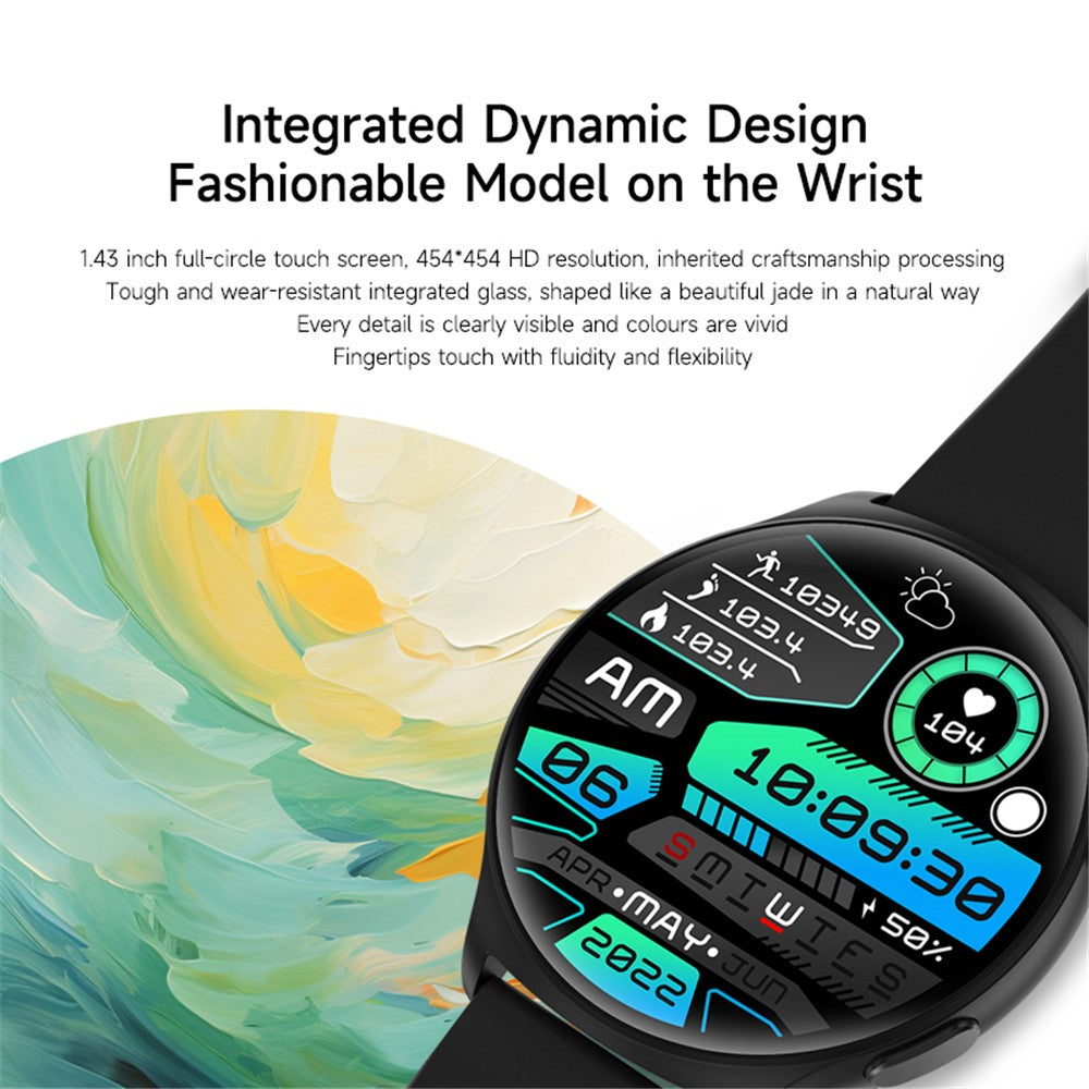 MX16 1.43-inch Round Screen Bluetooth-compatible Calling Health Monitor Smart Watch