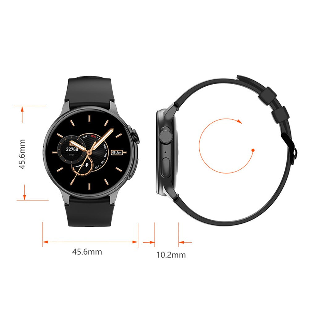S58 AMOLED Round Screen Bluetooth-compatible Call Smart Watch Heart Rate Monitor Fitness Tracker