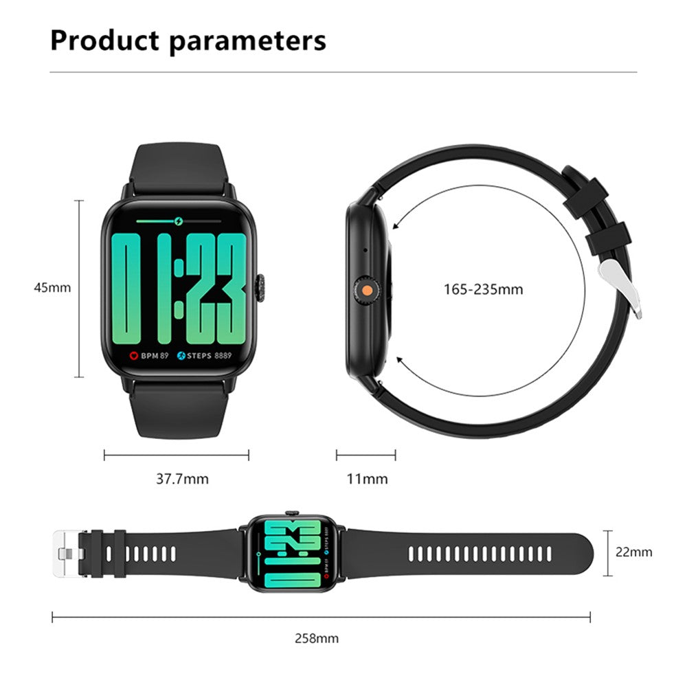 MX13 1.83-inch Women Bluetooth-compatible Calling Smart Watch Heart Rate Sleep Monitoring Fitness Tracker Smart Bracelet