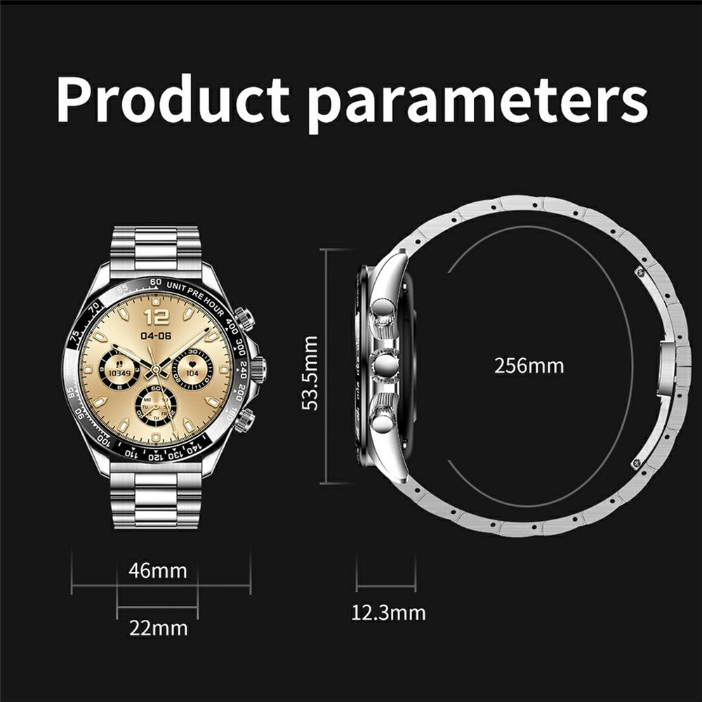AK63 AMOLED Screen Smart Watch Bluetooth-compatible Call Wrist Bracelet with Silicone Strap