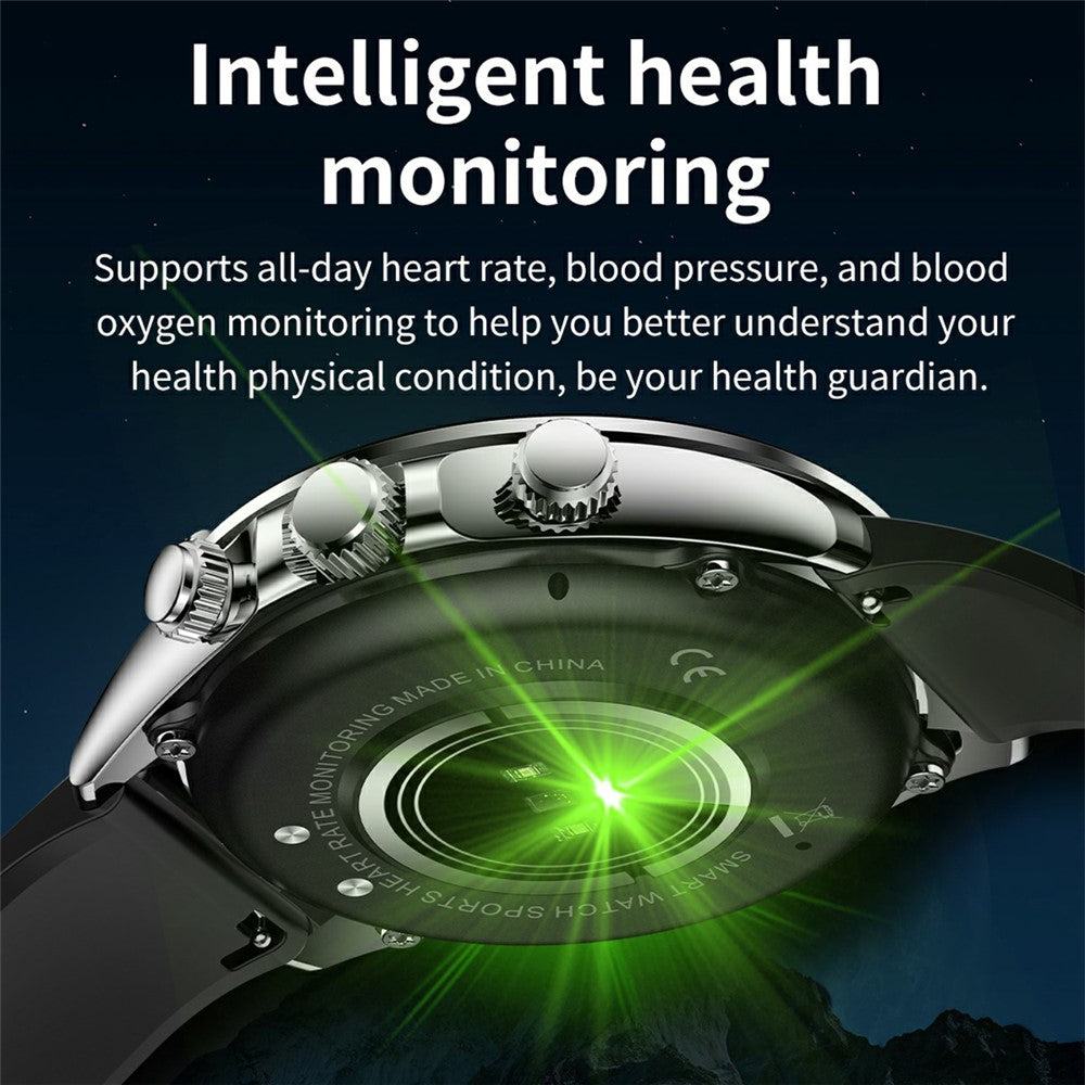 AK63 AMOLED Screen Smart Watch Bluetooth-compatible Call Wrist Bracelet with Silicone Strap