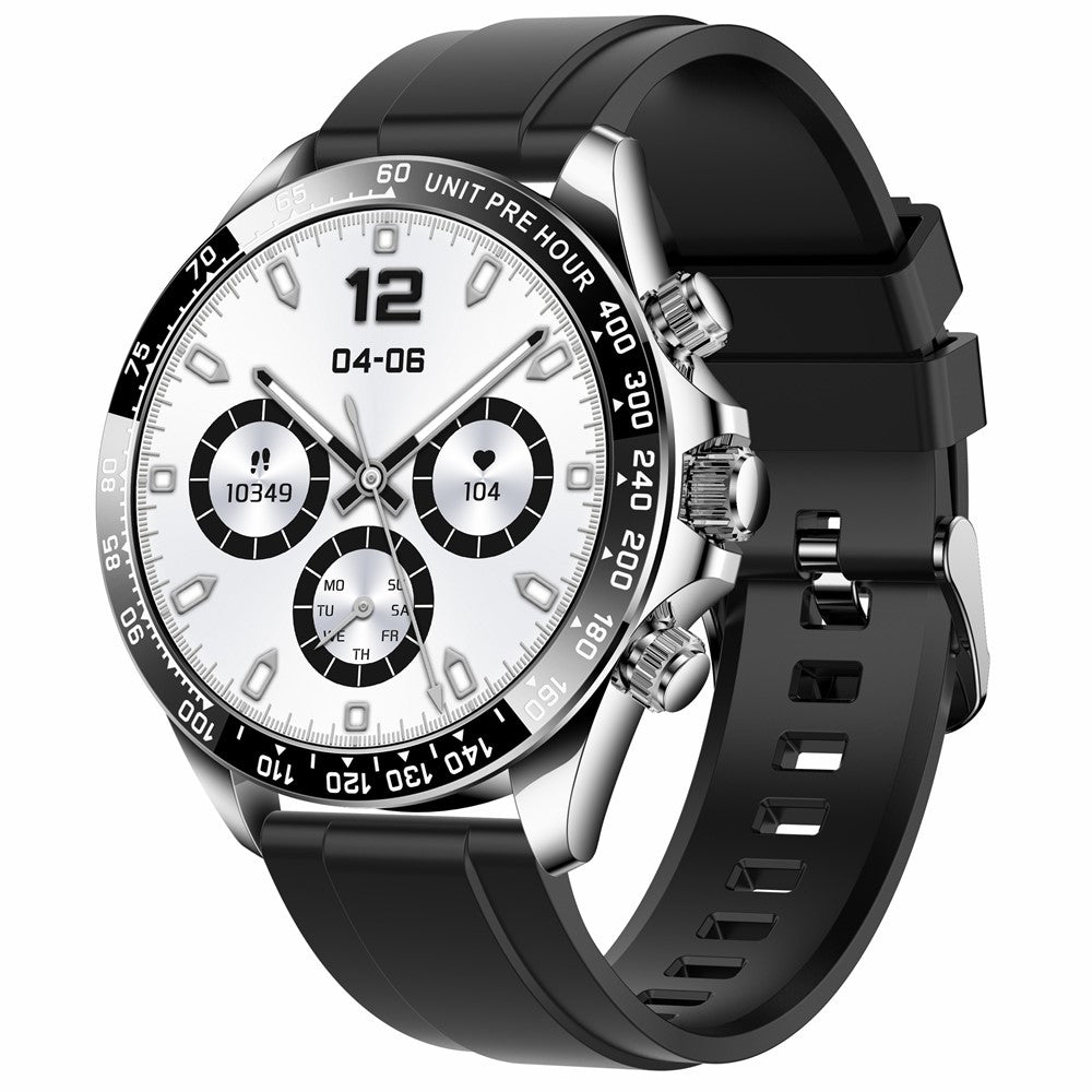 AK63 AMOLED Screen Smart Watch Bluetooth-compatible Call Wrist Bracelet with Silicone Strap