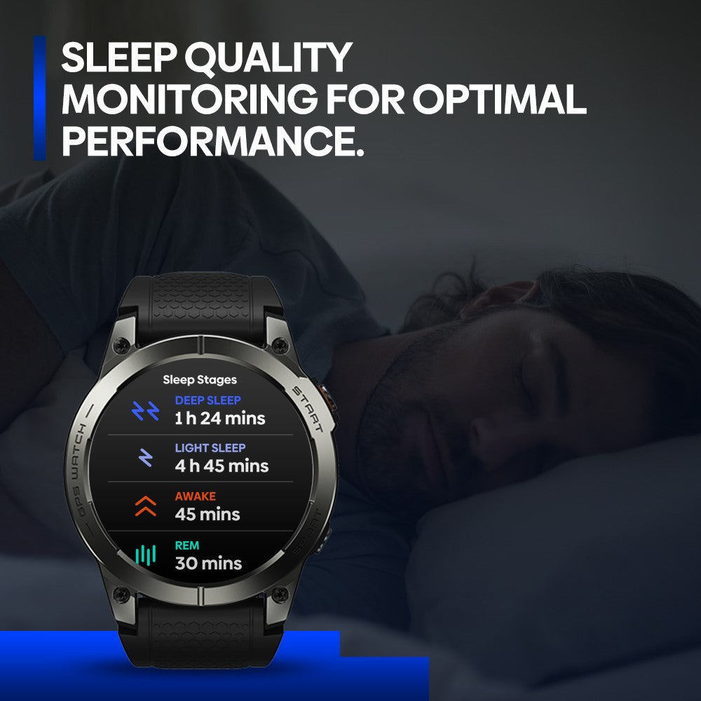 ZEBLAZE Stratos 3 Pro 1.43-inch Bluetooth-compatible Call Health Monitor GPS Sports Smart Watch