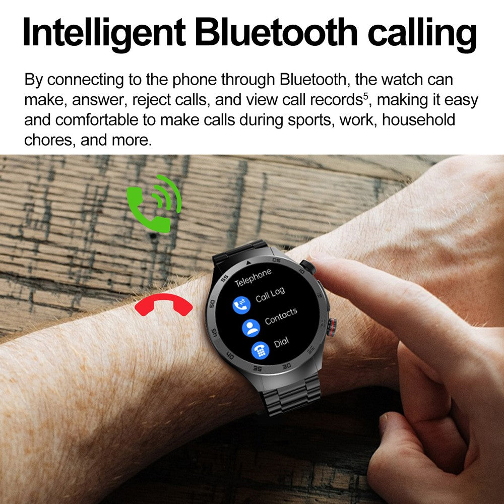 E800 1.43’’ AMOLED Display Smart Watch with Steel Strap IP68 Waterproof Sport Watch