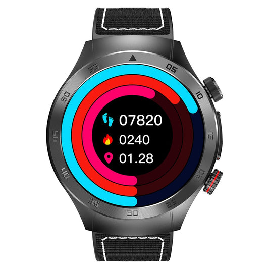 E800 SOS Emergency Call Watch IP68 Waterproof ECG Health Monitor Smart Bracelet (Nylon Strap)