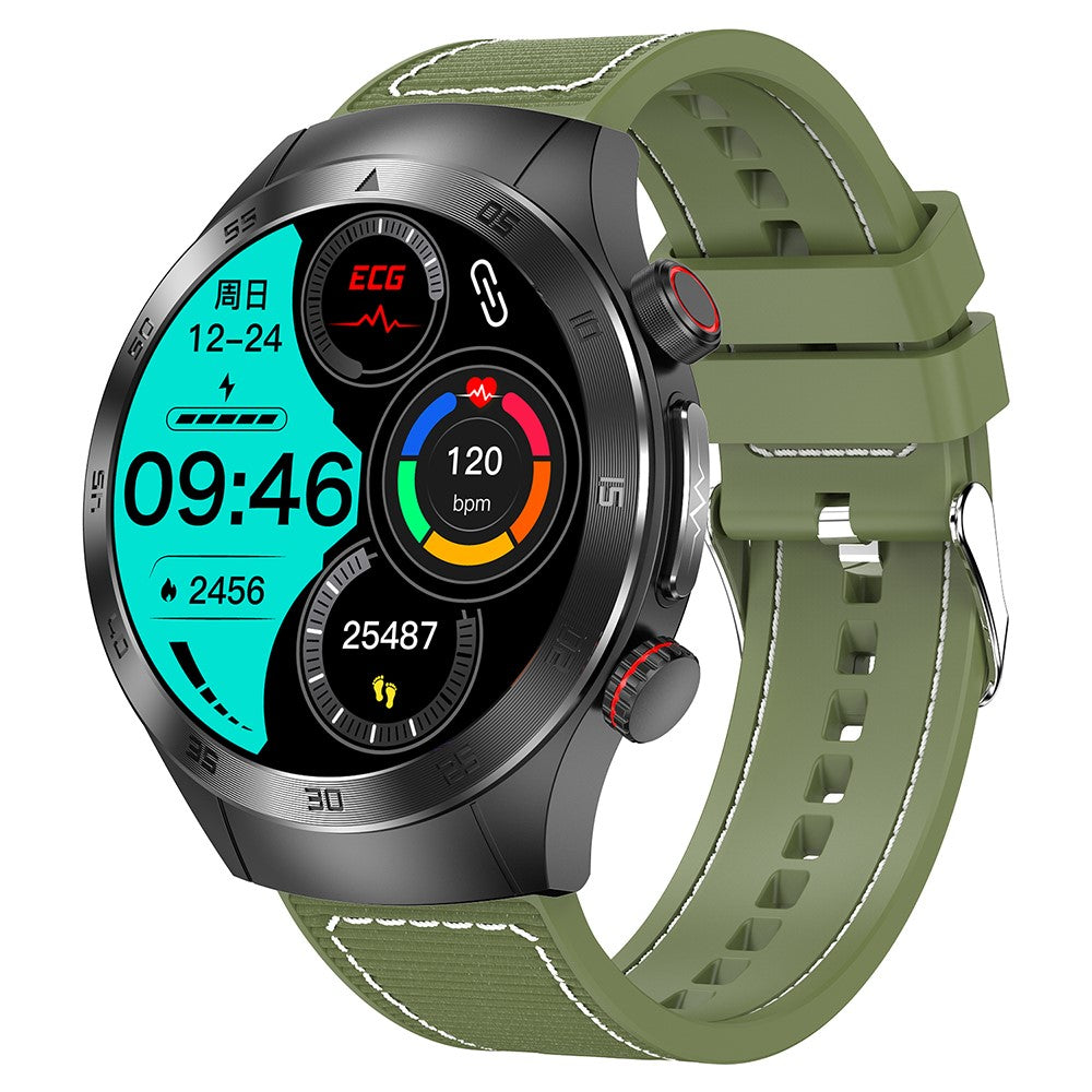 E800 SOS Emergency Call Watch IP68 Waterproof ECG Health Monitor Smart Bracelet (Nylon Strap)