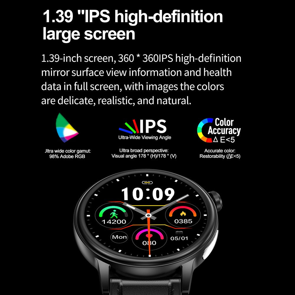 ET470 1.39’’ AMOLED Waterproof Smart Watch with Blood Oxygen / Sleep / Heart Rate Monitor
