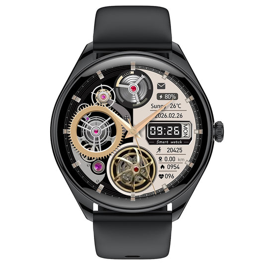 MT55 1.43-inch AMOLED Screen Heart Rate Monitor Sports Tracker Smart Watch, Silicone Strap