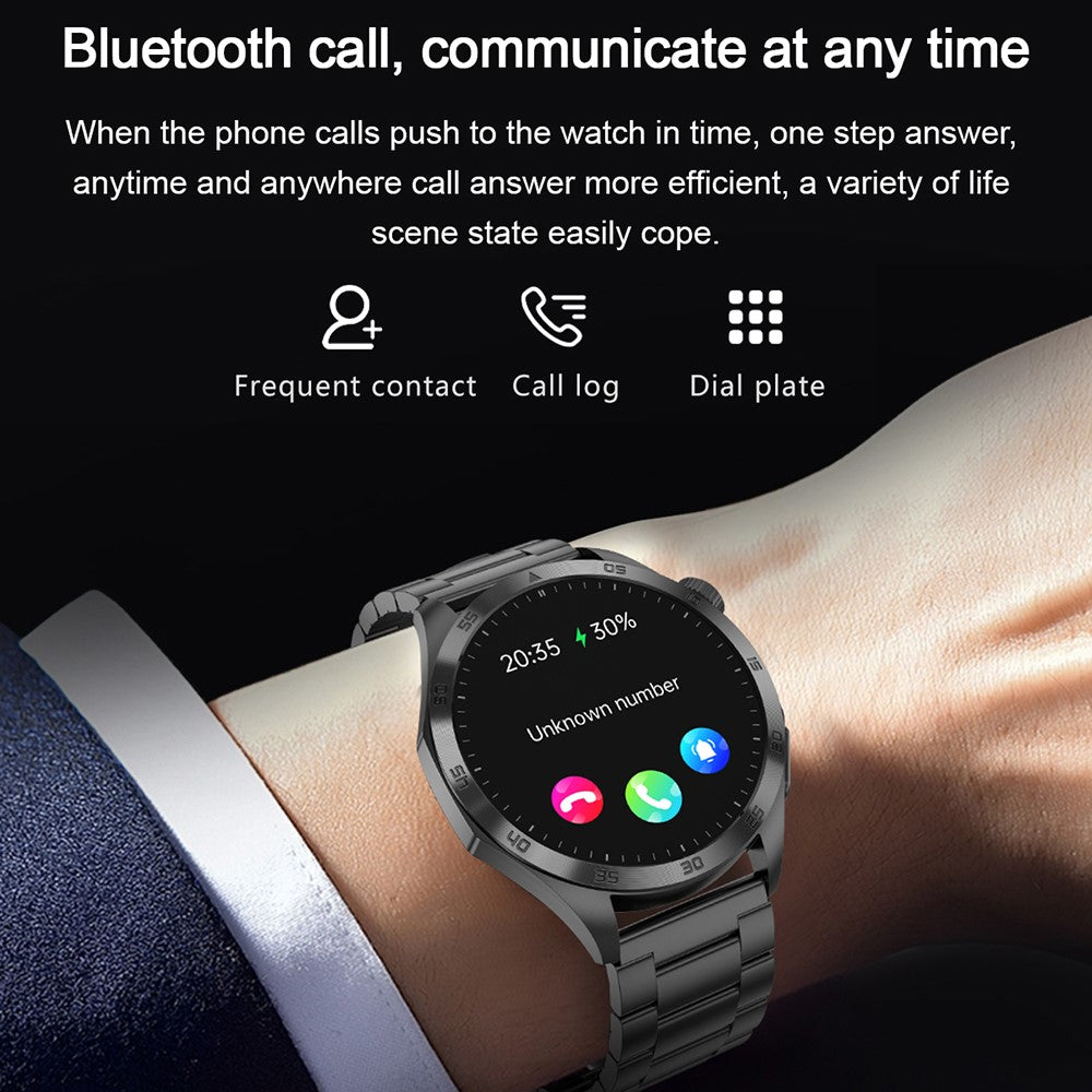 ET485 1.43-inch AMOLED Screen Bluetooth-compatible Call Health Monitoring ECG Smart Watch, Silicone Strap