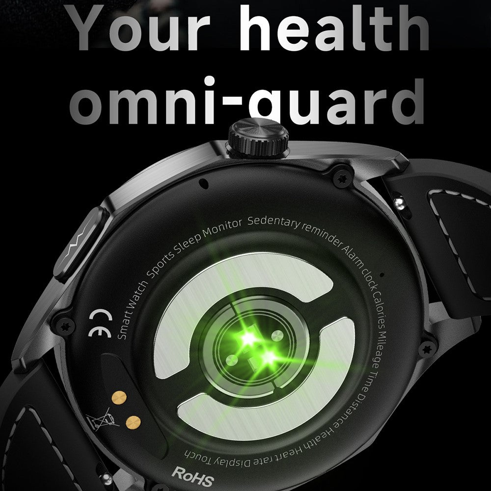 ET485 1.43-inch AMOLED Screen Bluetooth-compatible Call Health Monitoring ECG Smart Watch, Silicone Strap