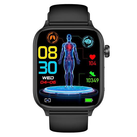 ET570 1.96" Smart Watch Bluetooth-compatible Call Heart Rate Fitness Tracker with Silicone Strap
