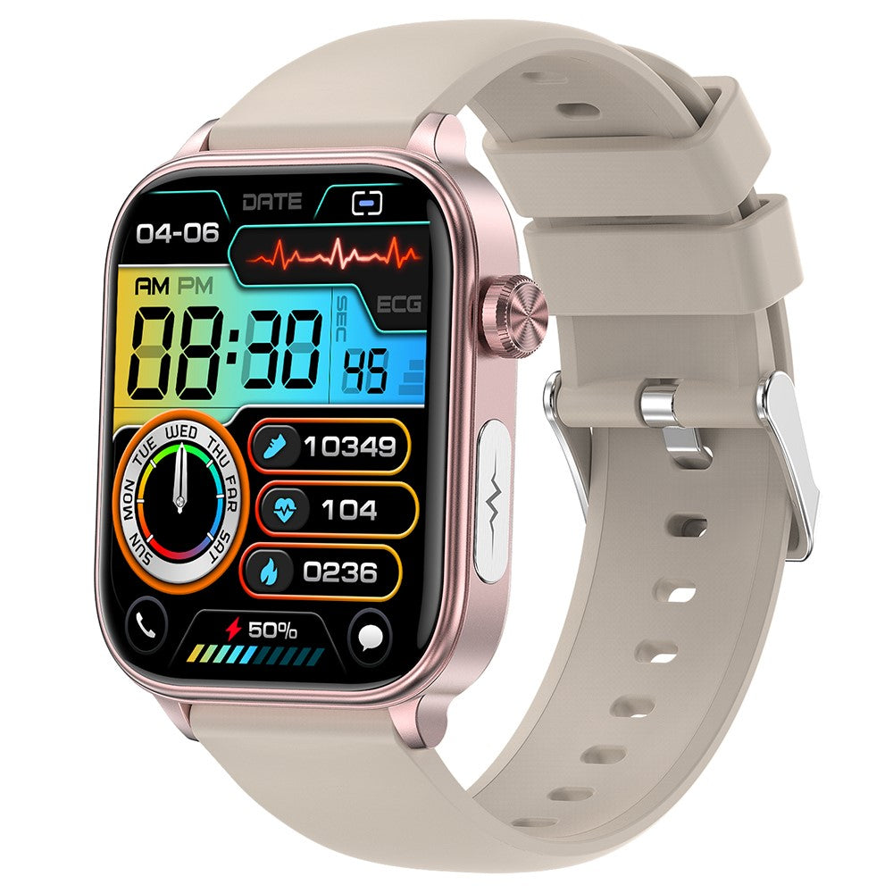ET570 1.96" Smart Watch Bluetooth-compatible Call Heart Rate Fitness Tracker with Silicone Strap
