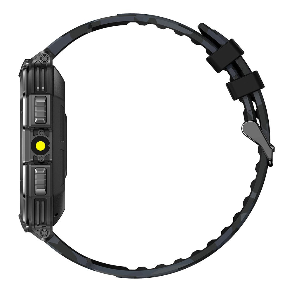 KR82 Waterproof Men's Wrist Bracelet Flashlight 2.1-Inch Screen Smart Watch for Outdoors