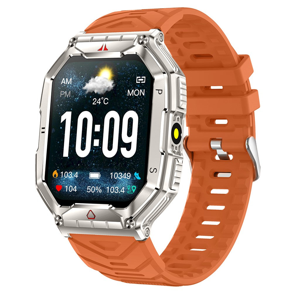 KR82 Waterproof Men's Wrist Bracelet Flashlight 2.1-Inch Screen Smart Watch for Outdoors