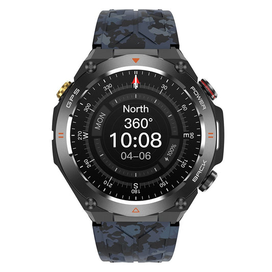 KC82 Altitude Air Pressure Compass Function Men Smart Watch Waterproof Bluetooth-compatible Call GPS Outdoor Sports Watch