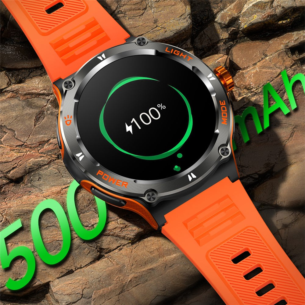 KT76 3ATM Waterproof Health Monitor 1.53-inch Bluetooth-compatible Smart Watch with Flashlight