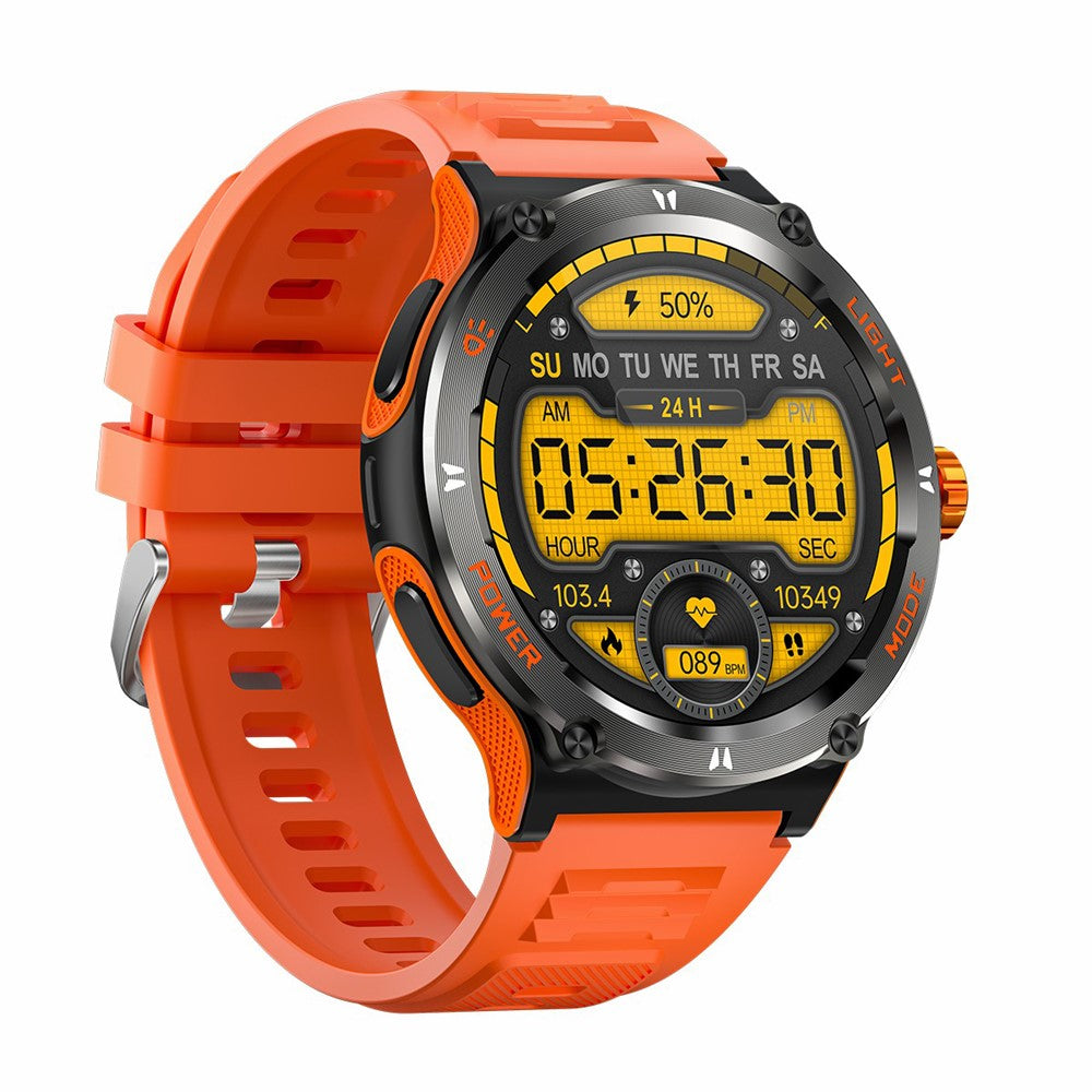KT76 3ATM Waterproof Health Monitor 1.53-inch Bluetooth-compatible Smart Watch with Flashlight