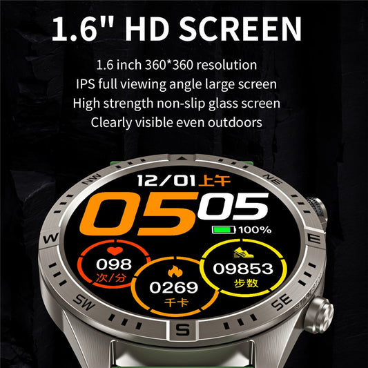 CY800 1.6-inch Bluetooth-compatible Calling Sport Watch Waterproof Smart Watch Heart Rate Sleep Monitoring