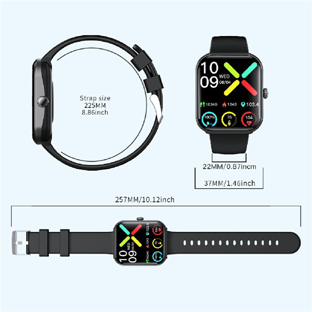 F96 1.9-inch Bluetooth-compatible Calling Smart Watch Body Temperature Blood Glucose Monitoring Fitness Tracker Smart Bracelet
