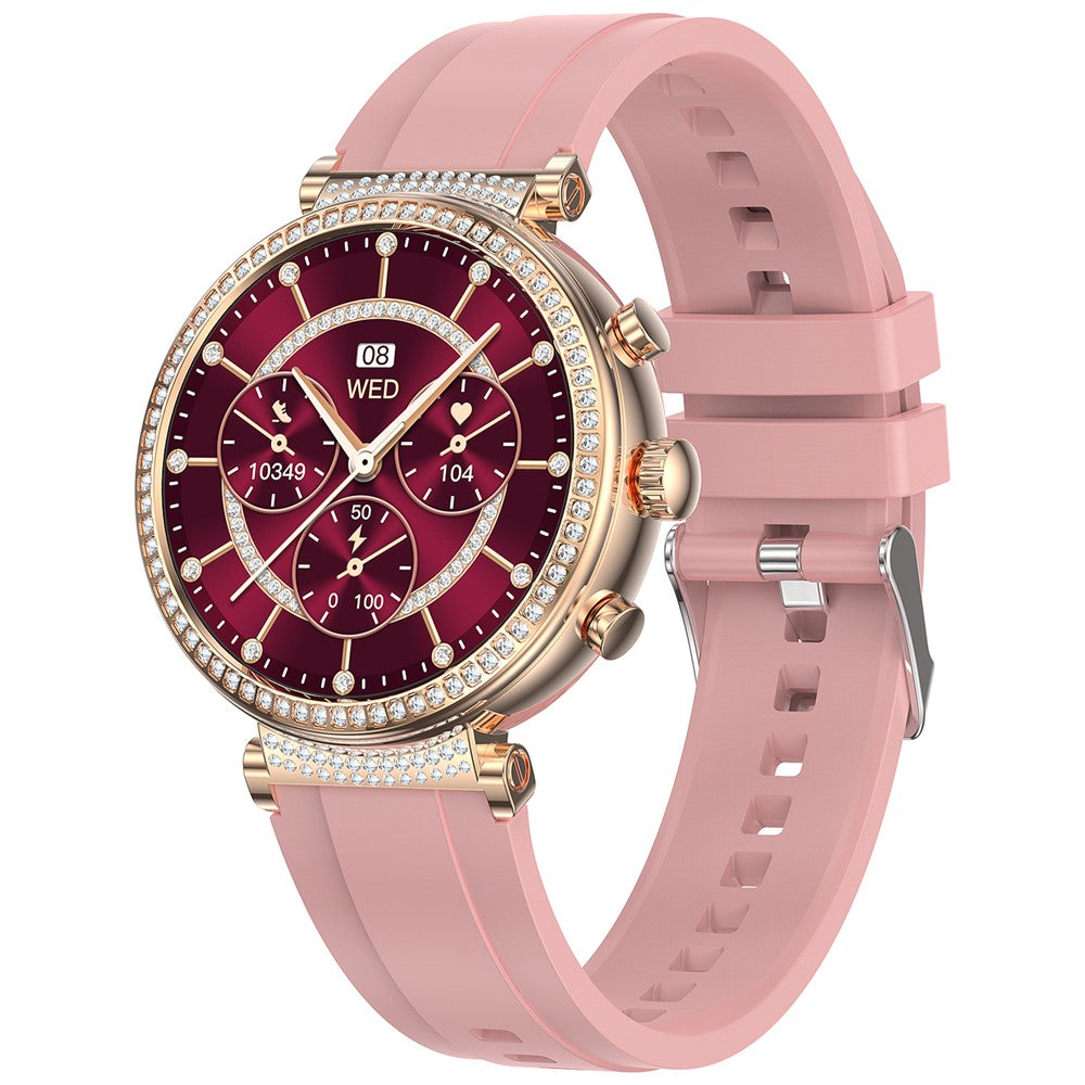 TK28 Women ECG Bluetooth-compatible Call Watch Body Temperature Health Monitor Smart Watch, Silicone Strap (CE Certified)