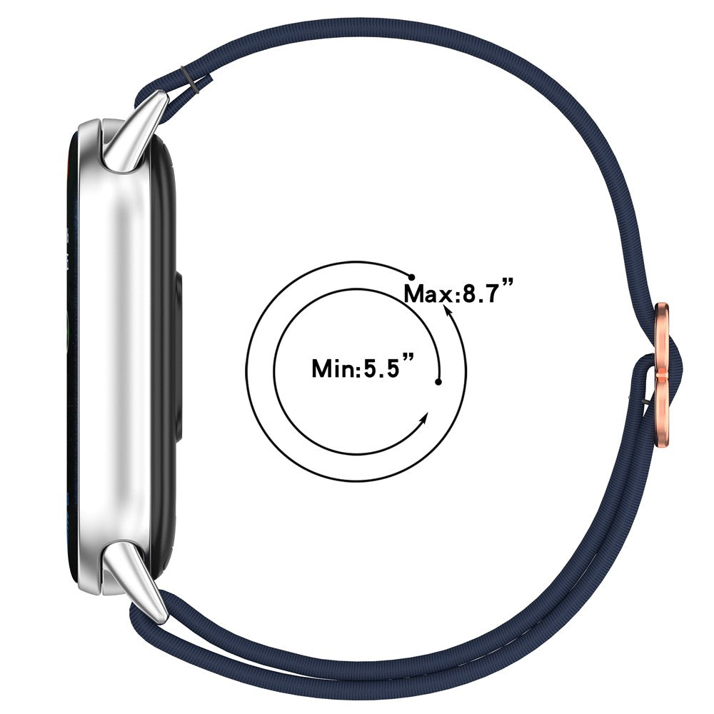 Watch Band for Xiaomi Mi Band 9 Ceramic Edition / Smart Band 9 NFC / 9 / 8 NFC / 8 Nylon Elastic Strap with Stainless Steel Connector