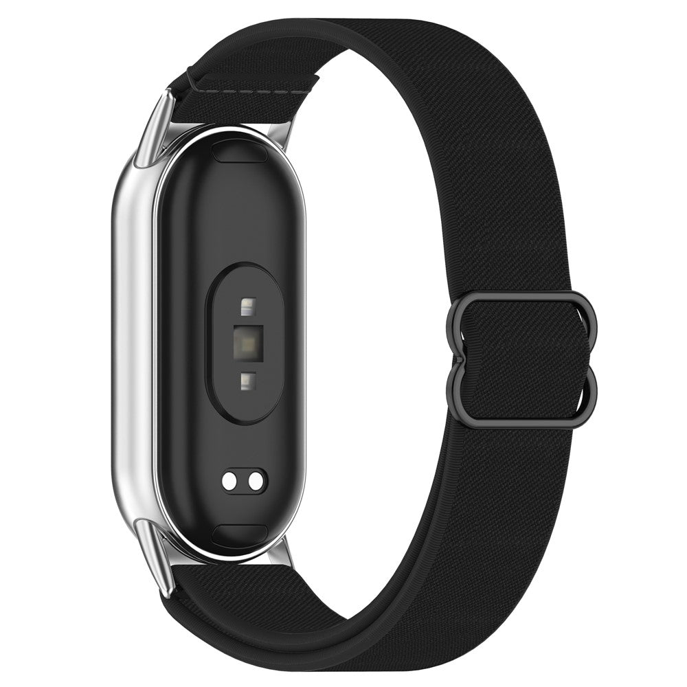 Watch Band for Xiaomi Mi Band 9 Ceramic Edition / Smart Band 9 NFC / 9 / 8 NFC / 8 Nylon Elastic Strap with Stainless Steel Connector