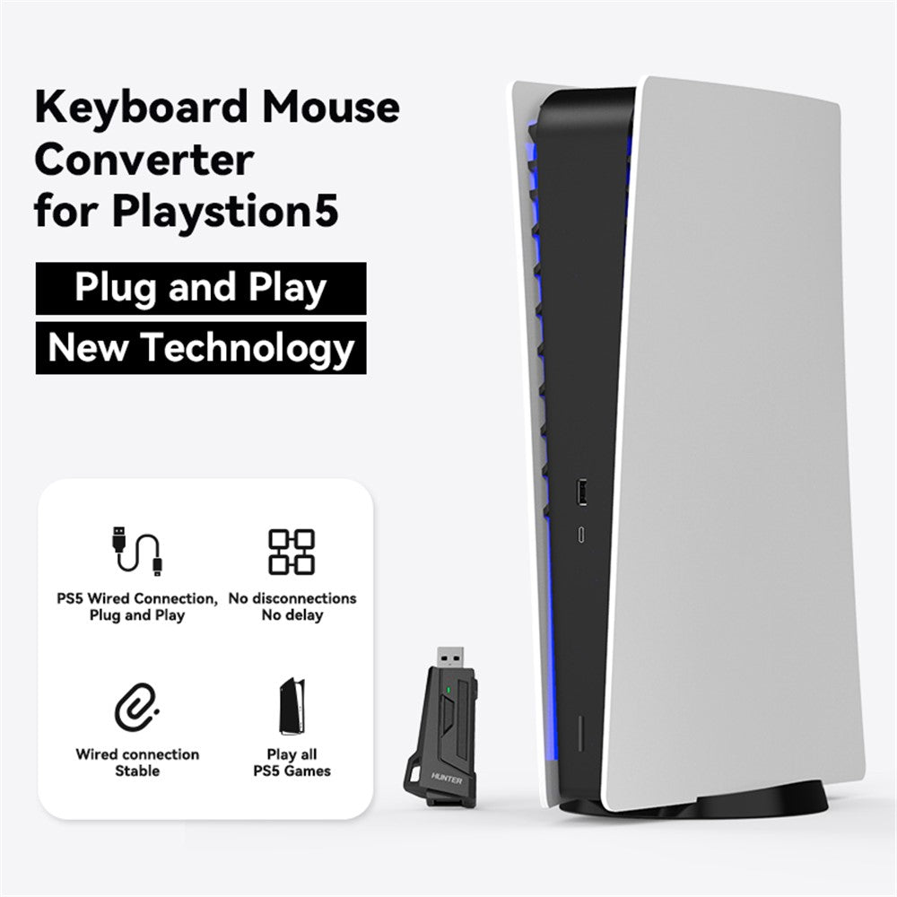 GAMWING Blader Converter + Hunter Adapter + G7 Keyboard + GM86 Mouse Set for Game Console