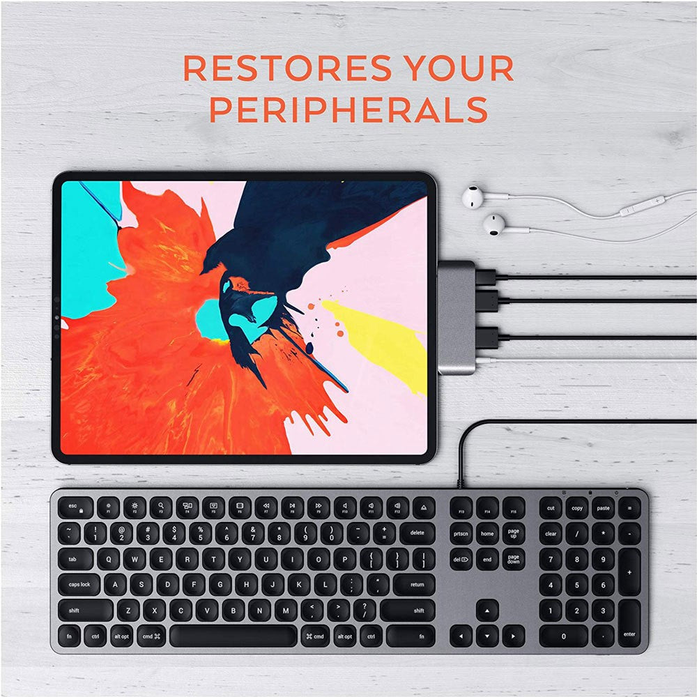 4 in 1 USB C Hub Aluminum Alloy USB C Docking Station Multiport Adapter for iPad Pro