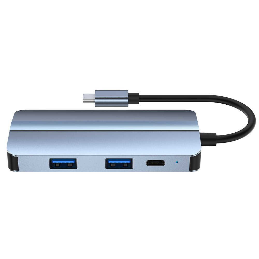 2106 Type-C Docking Station Portable USB Hub Adapter Multi-Port 7-in-1 USB-C to HD 4K / 30Hz, PD 100W, VGA 1080P, USB3.0, USB2.0