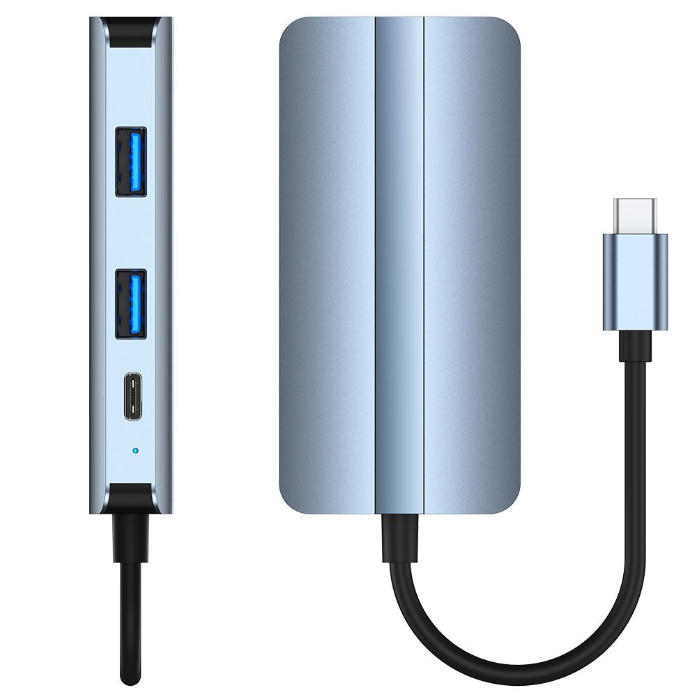 2106 Type-C Docking Station Portable USB Hub Adapter Multi-Port 7-in-1 USB-C to HD 4K / 30Hz, PD 100W, VGA 1080P, USB3.0, USB2.0