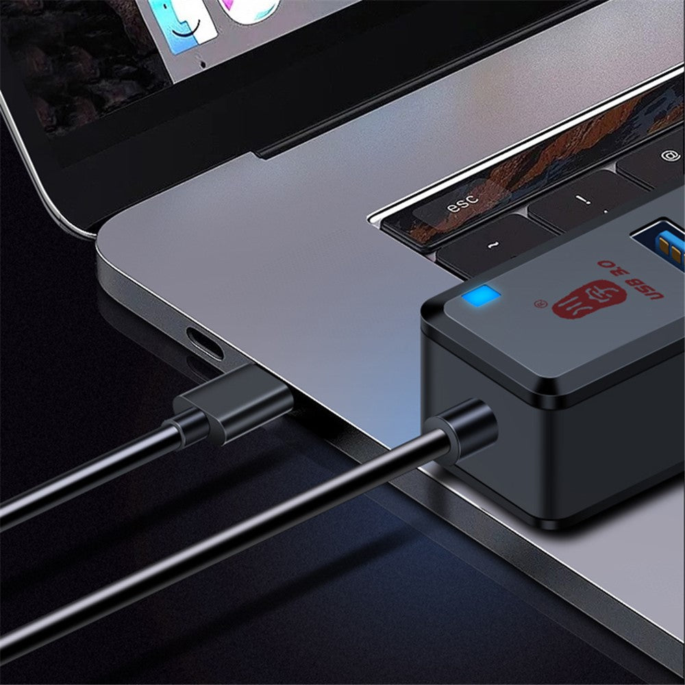 KAWAU H302C 15cm High-Speed Type-C Hub Adapter 4 USB3.0 Docking Station with Female Type-C Port