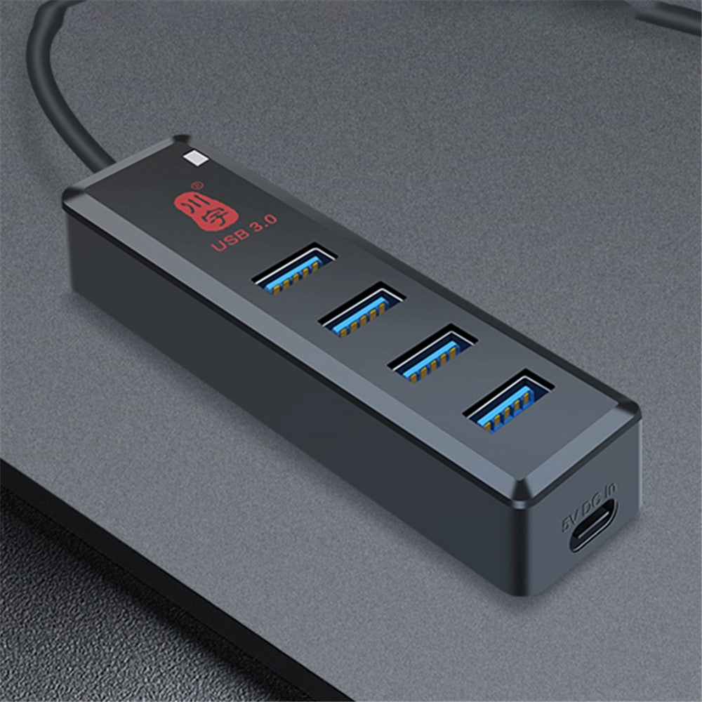 KAWAU H302 60cm High-Speed USB Hub Adapter 4 USB3.0+Type-C Charging Port Docking Station