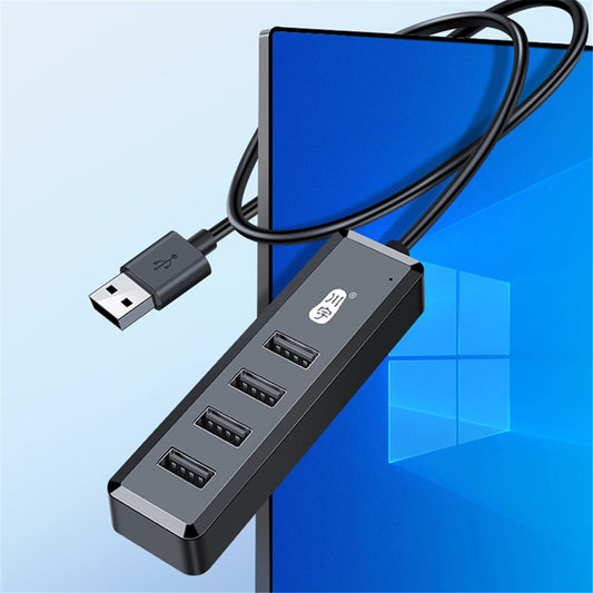 KAWAU H223 120cm Cable USB to 4xUSB 2.0 Hub Adapter Expansion Dock Station Converter for Laptop