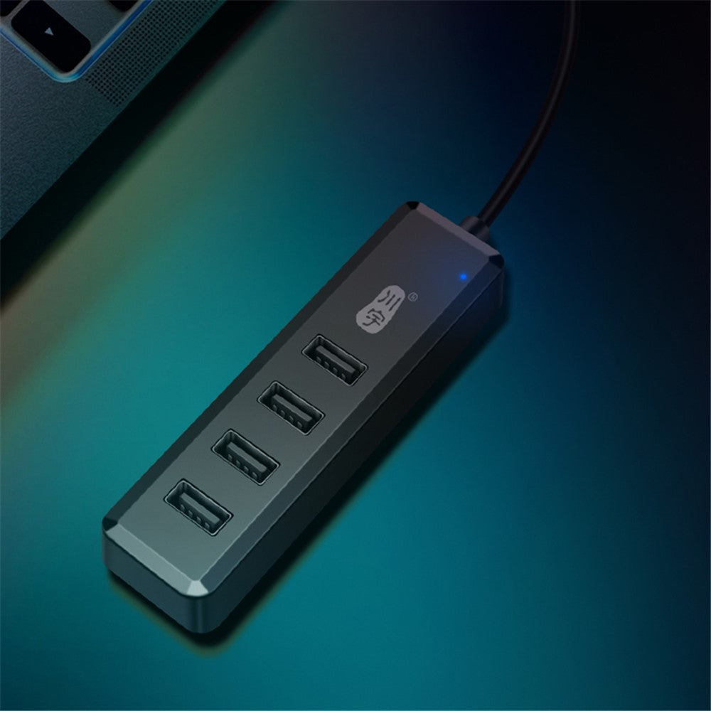 KAWAU H223 120cm Cable USB to 4xUSB 2.0 Hub Adapter Expansion Dock Station Converter for Laptop