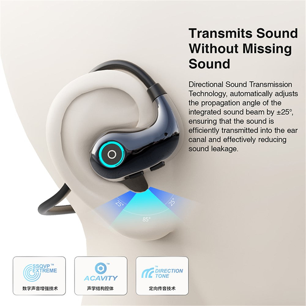 HILEO hi76 Open Ear Air Conduction Headphones ENC Noise Reduction Sports Bluetooth-compatible Earphones