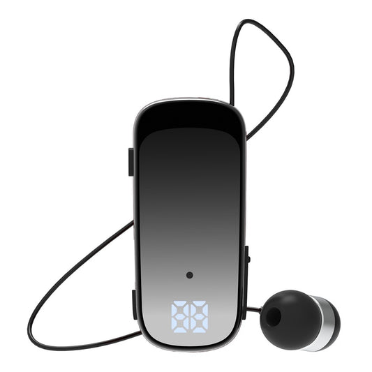 K65 Incoming Call Vibration Digital Display Retractable Lavalier Bluetooth-compatible Earphones