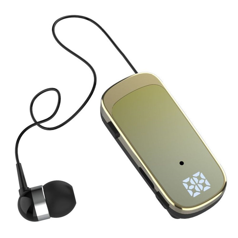 K65 Incoming Call Vibration Digital Display Retractable Lavalier Bluetooth-compatible Earphones