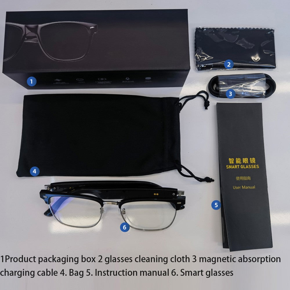 E13-06 Bluetooth-compatible Smart Sunglasses Earphone with Replaceable Lens (CE Certified)