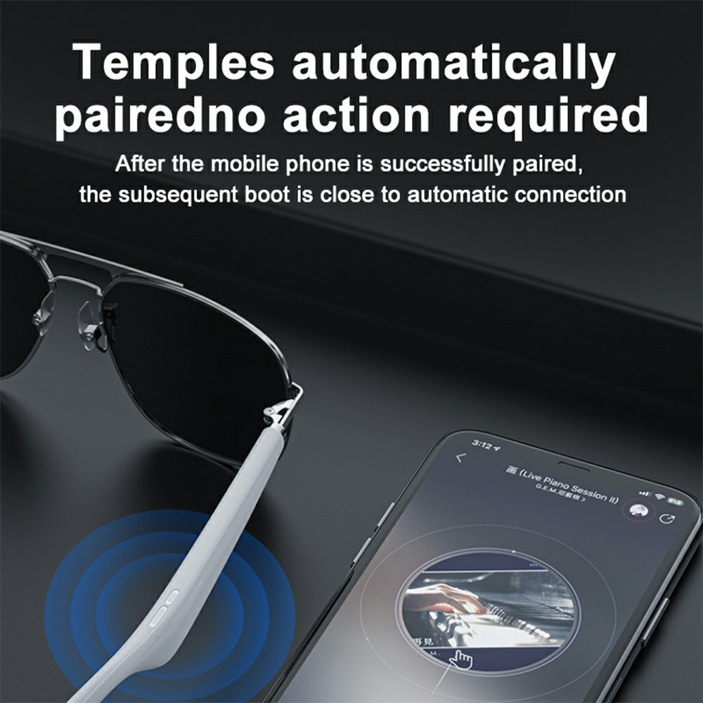 G01-01 Polarized Sunglasses Cycling Smart Glasses Bluetooth-compatible Wireless Earphone (CE Certified)