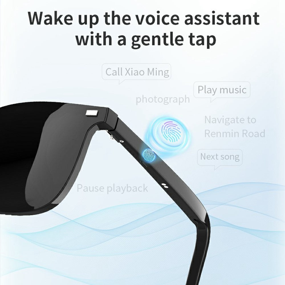 G05-T3 Bluetooth-compatible Smart Sunglasses Earphone with Anti-Blue-Ray Lens+Magnetic Lens+Night Vision Lens (CE Certified)