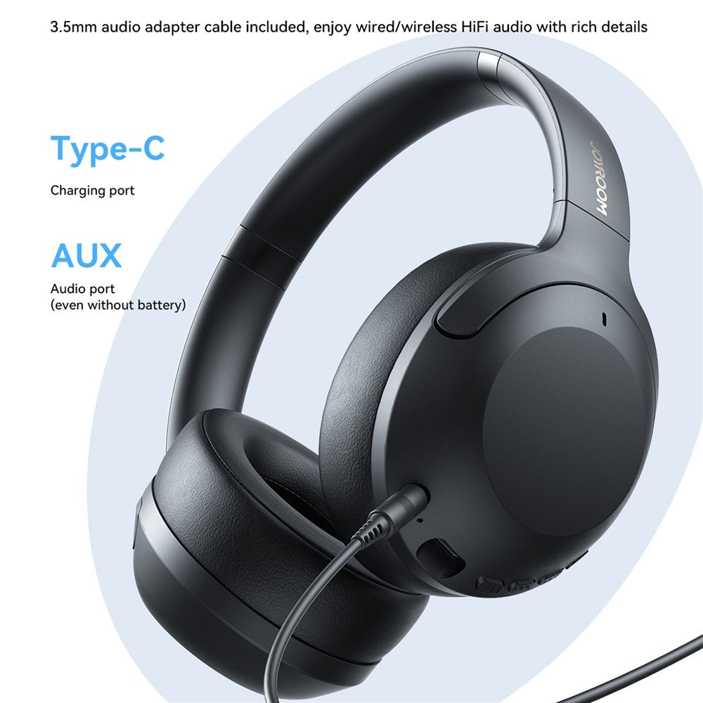 JOYROOM JR-JH2 Over-Ear Headphones Wireless Bluetooth-compatible 5.4 ANC Noise Canceling Headset
