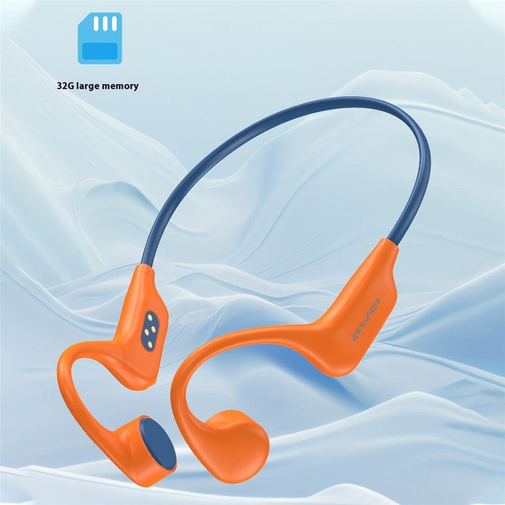 AWEI A899BL Bone Conduction Open Ear Bluetooth-compatible Headphones IPX8 Swimming Earphones