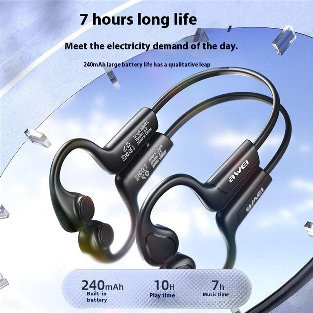 AWEI A886BL Air Conduction Bluetooth-compatible Headphones Noise Reduction Sports Wireless Earphones