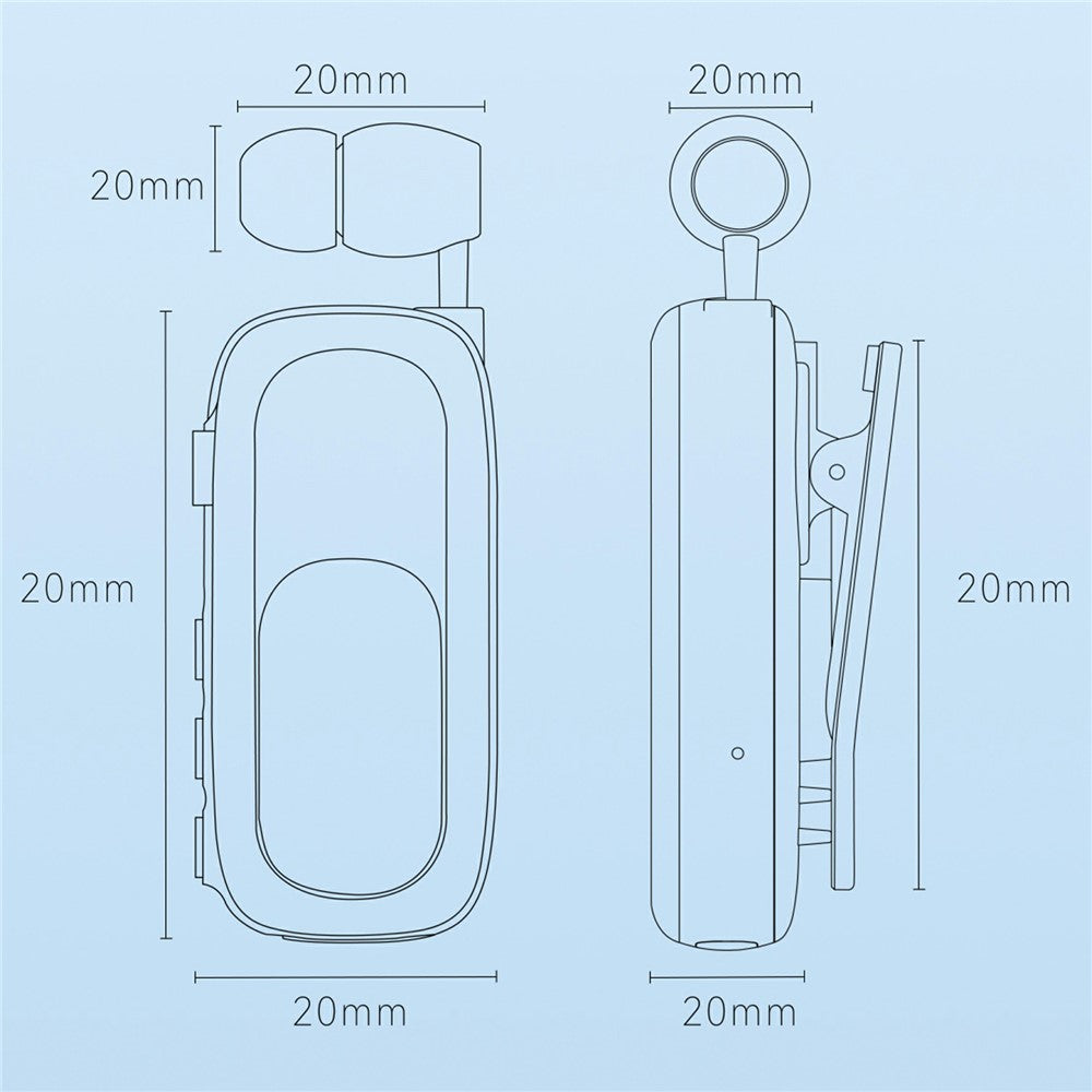 K75 LCD Screen Business Bluetooth-compatible Headset Noise Cancellation Earphone with Vibration Alert