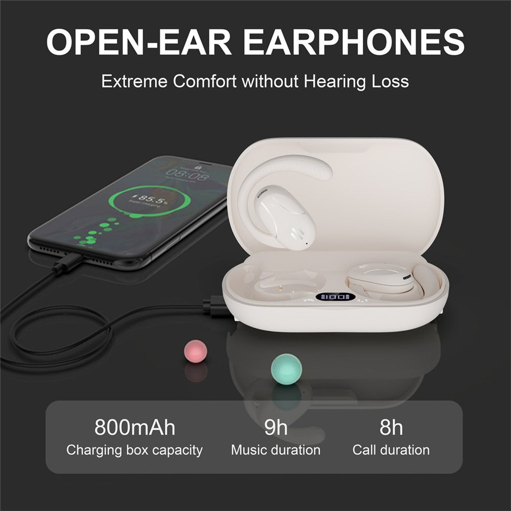 SP30 AI Directional Voice Transmission Open Ear Headphones Bluetooth-compatible Earphones with Rotating Hook