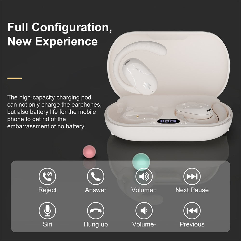 SP30 AI Directional Voice Transmission Open Ear Headphones Bluetooth-compatible Earphones with Rotating Hook