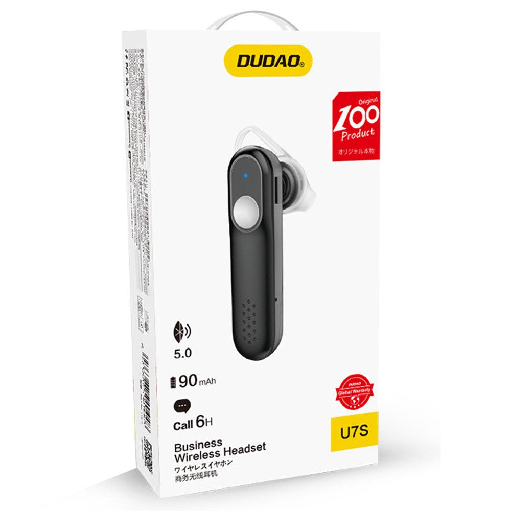 DUDAO U7S Single Ear Wireless Bluetooth-compatible Headset Business Sports Music Call In-Ear Earphone