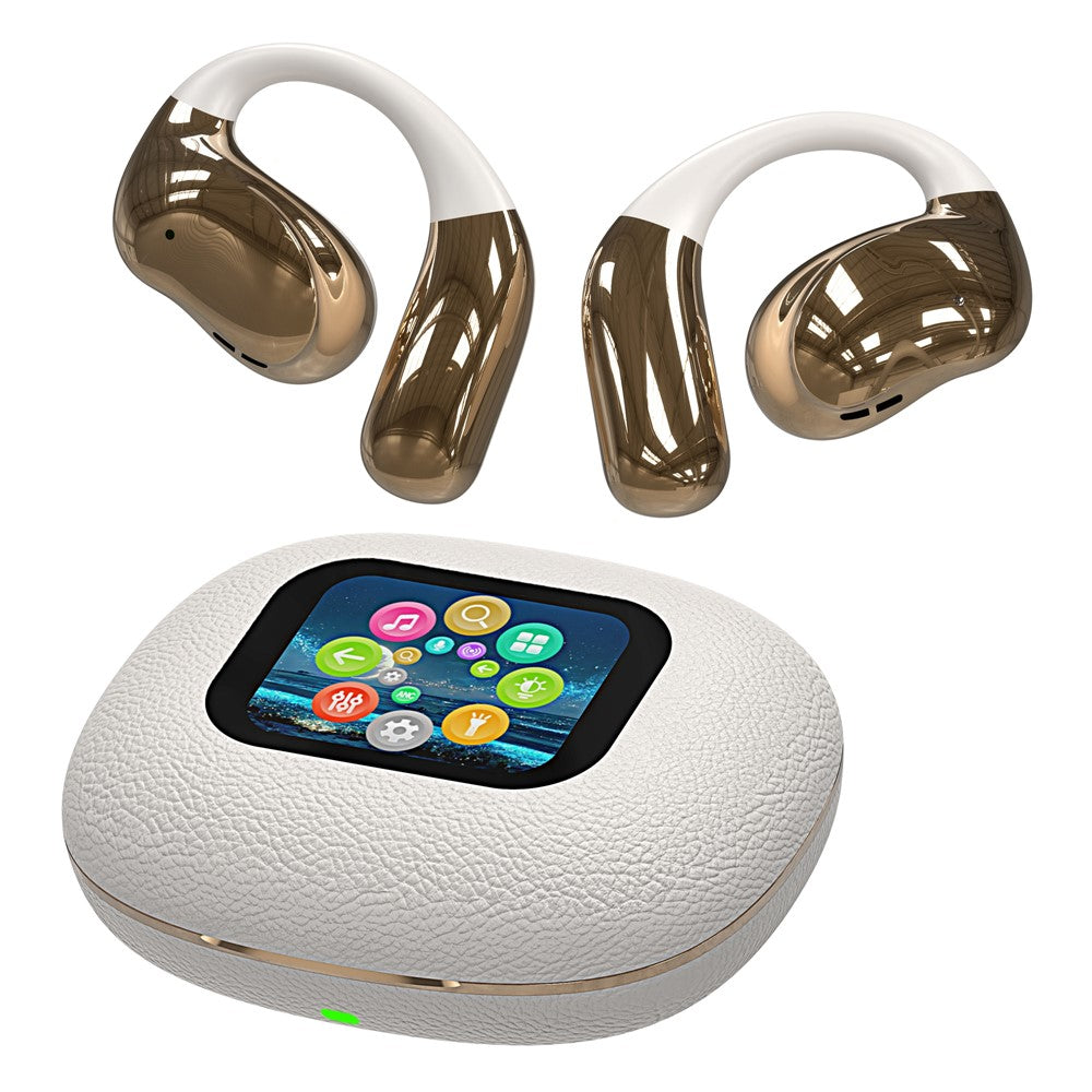YJ33 Bluetooth-compatible Earphones Noise Reduction Wireless Earhooks with Touch Control Charging Case